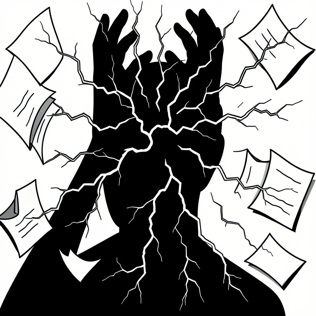 Illustration av mental överbelastning och stress